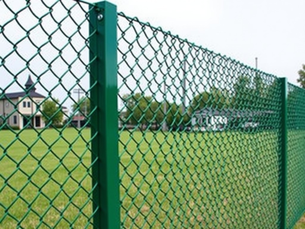China Green Pvc Vinyl Coated Chain Link Fence Manufacturer
