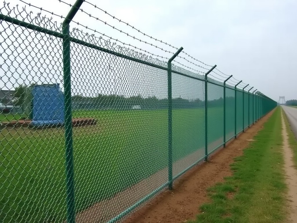 Custom Galvanized Chain Link Fence With Barbed Wire Supplier