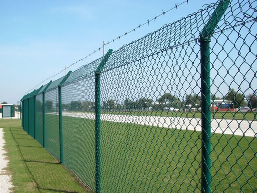Direct Factory Chain Link Fence With Barbed Wire Exporter