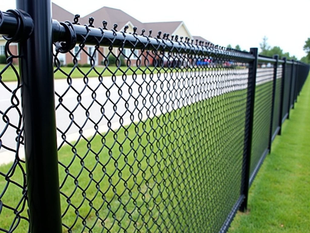 Factory Direct Residential Black Chain Link Fence Manufacturer