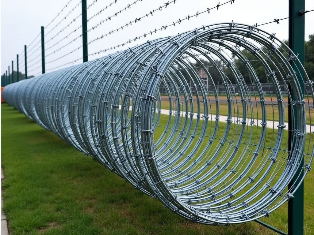 Oem Circular Coiled Barbed Wire Fencing Factory